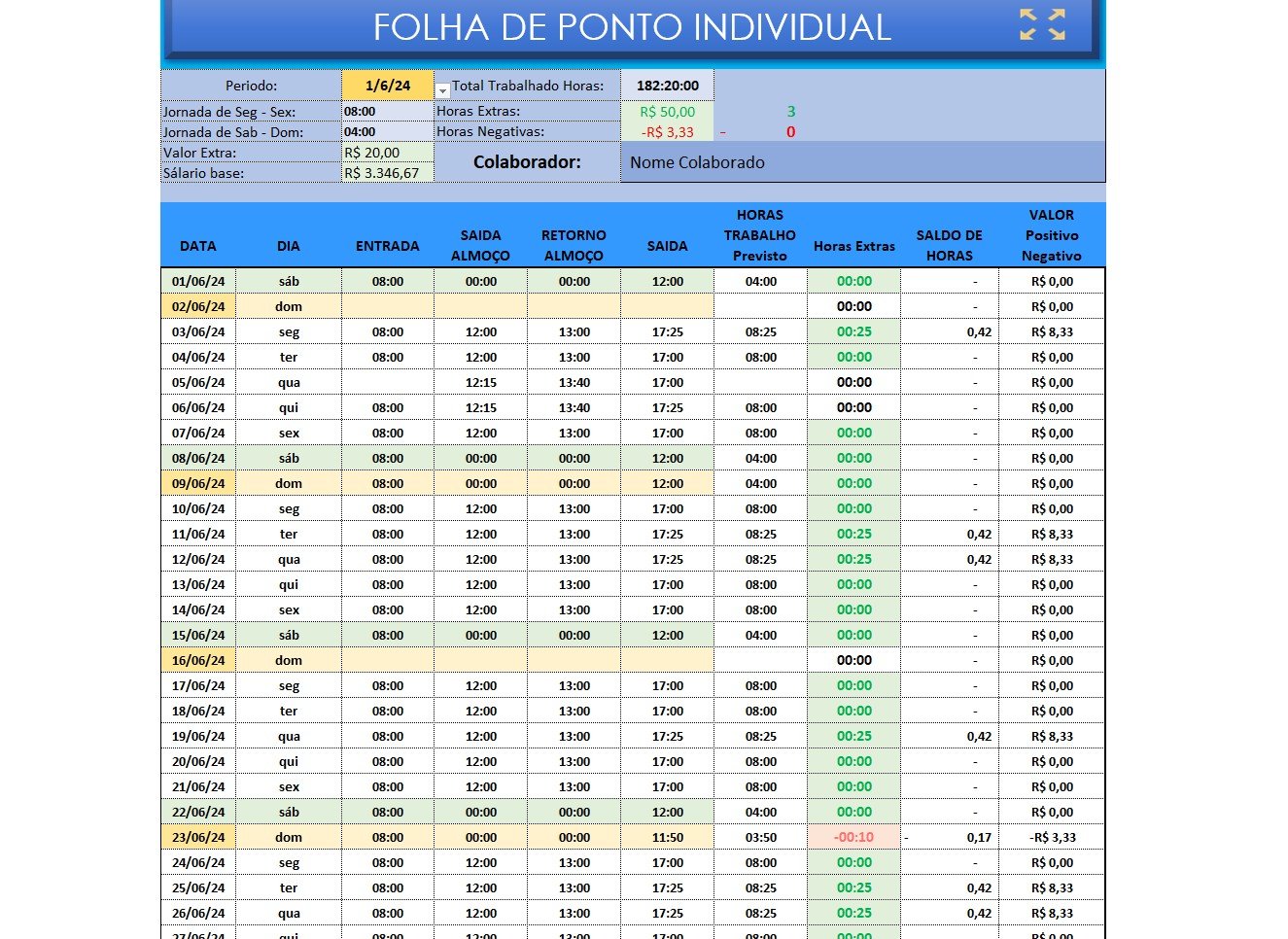 HOME – OFFICE - Controle de Horas